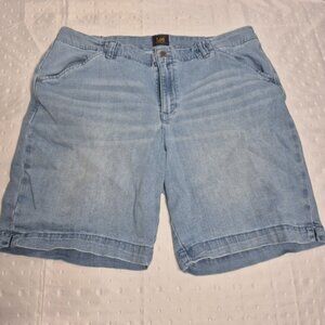 Lee Light Blue Distressed Denim Shorts Size 12M